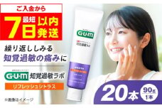 【最短7日以内発送】 GUM知覚ラボ デンタルペースト 90g（リフレッシュシトラス）20本 歯磨き粉 ハミガキ 知覚過敏 はみがき GUM ストック 消耗品 日用品 大容量 大阪府高槻市/サンスター [AOAD050]