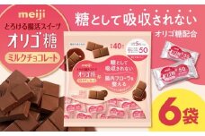 明治オリゴ糖ミルクチョコ50 大袋 6袋 1.2kg チョコレート オリゴ糖 チョコ お菓子 おやつ スイーツ 健康 ストック シェア チョコレート  大容量 大阪府高槻市/株式会社 丸正高木商店 [AOAA062]