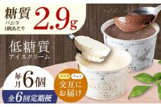 【全6回定期便】バニラとチョコの交互お届け！然オリジナル バニラアイスクリーム・チョコレートアイスクリーム スイーツ デザート アイス アイスクリーム チョコ バニラ 低糖質 お菓子 スイーツ 大阪府高槻市/低糖質食専門店ローカーボキッチン然-zen- [AOBD053]