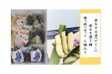 水なす工房『やくし』水なす漬3種食べ比べセット 6個入り