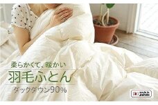 ダックダウン 90％ 羽毛 掛けふとん シングル ( 綿100％ 平織 )