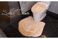 シェルカメオ 【アプリコット】 トイレマット・フタカバーセット