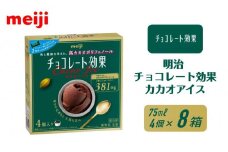 明治 チョコレート効果カカオアイス 75ml×4個　8箱
