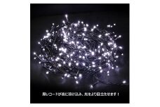 連結できる LEDイルミネーション 30ｍ 500球 ８パターン点灯（ホワイト） イルミネーション 電飾 連結 長い ロング ストリングライト 白 雪 ライトアップ ストレート イルミネーションロング 防水 クリスマス ハロウィン イベント照明 ストリングライト コントローラー メモリー機能 電飾 装飾照明 N-LD55-W