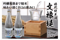 [銘酒] 特別純米酒 文禄堤 (やや辛口) 720ml×2本｜日本酒 伏見屋商店 大阪府 守口市 [1018]