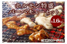 ホルモン特盛バーベキューセット 8人分 (1.6kg)｜バーベキュー 上州牛 国産牛 中落ち 極厚 カルビ ハラミ ミノサンド シマ腸 [2208]