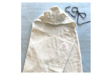 菊風タオルのベビーポンチョ(麻の葉刺繍入り)【1326856】