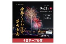 第4回水都くらわんか 花火大会 枚方会場 有料席 4名テーブル席【1653901】