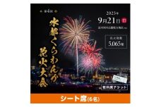第4回水都くらわんか花火大会 枚方会場 有料席 シート席 定員6名【1653904】
