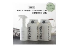 無香料タイプの消臭スプレー＜柿渋エキスの消臭スプレー(本体×1&詰替用×2パック)＞【1172989】