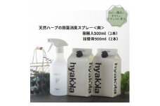 天然ハーブが心地よく香る＜除菌スプレー〈爽やかタイプ〉 (本体×1本&詰替用×2パック)＞【1172990】