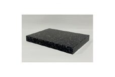 オーディオボード　22cm × 16.2cm × 2.4cm　黒地　グレー粒柄　2枚セット【1509484】