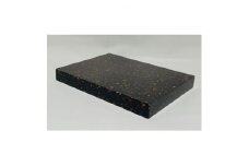 オーディオボード　22cm × 16.2cm × 2.4cm　黒地　茶粒柄　2枚セット【1509481】