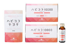 B107 ハピコラ美容コラーゲンセット(ドリンク50ml×20本・サプリ180錠×１袋）【コラーゲン ドリンク ビタミン ピーチ味 美容 タブレット 錠剤 粒 サプリ サプリメント 健康食品 新田ゼラチン 大阪府 八尾】