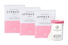 C108 足腰元気コラーゲンセット 90g×3袋【コラーゲン 粉末 セット 270g 270グラム 健康食品 ヒアルロン酸 グルコサミン コンドロイチン 新田ゼラチン ケース付 大阪府 八尾】