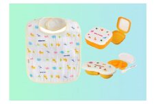 A275 ミキハウス 離乳食お出かけセット【ベビー ベビー用品 出産 赤ちゃん 乳児 弁当箱 スタイ 食器セット mikihouse 大阪府 八尾】