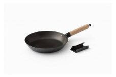 D194 ライクイット PAN-01オーブンでも使える鉄フライパン26cm【フライパン 鉄 藤田金属 like-it FUJITA IH ガス 26センチ 木製 着脱 ハンドル スタンド付 日本製 オーブン 町工場 職人 長持ち 国産 大阪府 八尾】