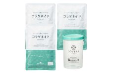 D208 健康と美容をサポート 毎日コラゲネイドセット 150g×3袋 専用ボトル付【コラーゲン コラゲネイド 粉末 粉 健康食品 たんぱく質 手軽 3か月分 ケース付 新田ゼラチン 大阪府 八尾】