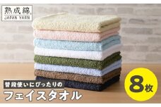 【特別寄附金額】普段使いにぴったり フェイスタオル 8枚 国内製造 泉州タオル【泉州タオル 国産 吸水 普段使い 無地 シンプル 日用品 家族 ファミリー スピード発送】