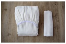 【tissu de coton/ハニカム織】泉州南部織 BED用シングルシーツ＆ピロー（WH）＜スピード発送＞
