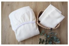 【tissu de coton/ハニカム織】泉州南部織 BED用ダブルシーツ＆ピロー2枚（WH）＜スピード発送＞