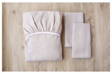 【tissu de coton/ハニカム織】泉州南部織 BED用ダブルシーツ＆ピロー2枚（BE）＜スピード発送＞