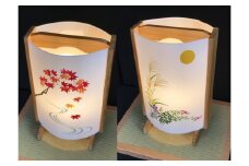 着物生地で作ったおしゃれな行灯（あんどん） 秋の植物