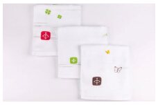 【スピード発送】JAPAN madeガーゼタオル 3枚セット(スラブ緑)【泉州タオル 国産 吸水 普段使い シンプル 日用品】