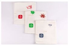 【スピード発送】JAPAN madeガーゼタオル 3枚セット(スラブ赤)【泉州タオル 国産 吸水 普段使い シンプル 日用品】