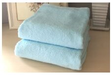 超大判バスタオル２枚セット（アクアブルー）泉州タオル 90×170cm【泉州タオル 国産 吸水 普段使い 無地 シンプル 日用品 家族 ファミリー】