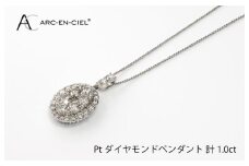 アルカンシェル プラチナダイヤペンダント（計 1.0ct）【鑑別書付き ジュエリー プレゼント ギフト ファッション アクセサリー 贈り物 贈答 お祝い 記念日】