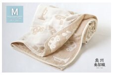 【babybear】泉州南部織 6重ガーゼハーフケット（ベージュ）＜スピード発送＞