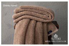 SUTEKI バスタオル ブラウン 2枚【泉州タオル 国産 吸水 普段使い 無地 シンプル 日用品 家族 ファミリー】