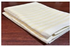 国内製造 ガーゼバスタオル 2枚（イエロー）薄手 60×120cm【泉州タオル 国産 吸水 普段使い シンプル 日用品】
