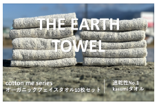 【THE EARTH TOWEL】10枚セットフェイスタオル／速乾泉州タオル（グレー）【泉州タオル 国産 吸水 普段使い シンプル 日用品】