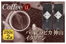 バリアラビカ神山イタリアン　250g×2袋／豆 【珈琲 こーひー コーヒー 自家焙煎 オリジナル ギフト キャンプ アウトドア 家計応援】