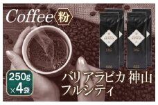 バリアラビカ神山フルシティ    250g×4袋／粉 【珈琲 こーひー コーヒー 自家焙煎 オリジナル ギフト キャンプ アウトドア 家計応援】