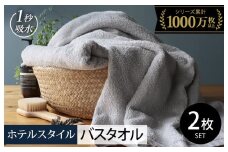 【スピード発送】ヒオリエ ホテルタオル バスタオル 2枚 ライトグレー【タオル 泉州タオル 吸水 普段使い 無地 シンプル 日用品 ふわふわ ふかふか 家族 泉州タオル 一人暮らし】