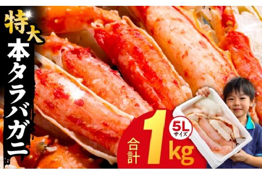 【圧倒的企業努力】ボイルタラバガニ 1kg 特大 5Lサイズ カット済み【ボイル カニ かに 1kg 訳あり 部位 サイズ不揃い 蟹 たらば蟹 タラバ蟹 タラバカニ 海鮮 魚介】