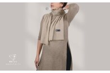 【100％ピュアカシミヤ】マフラー フリンジ無し オーガニックベージュ【高級 カシミア おしゃれ ファッション 防寒 かしみあ】