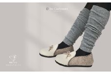 【100％ピュアカシミヤ】レッグウオーマー ミッドグレー【高級 カシミア おしゃれ ファッション 防寒 かしみあ】