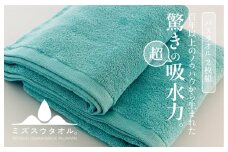 【驚きの吸水力】ミズスウタオル バスタオル 2枚 ブルー【スピード発送 泉州タオル 国産 吸水 普段使い シンプル 日用品 家族 ファミリー】