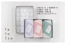 銀の糸と雪音加工 フェイスタオル 3枚 A5サイズの収納箱入り【泉州タオル 国産 吸水 普段使い シンプル 日用品】
