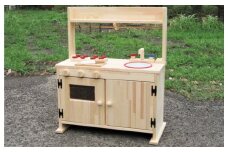 手作り木製「棚付」ままごとキッチンＤＨＫ－Ｒ