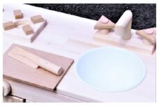 手作り木製「棚付」ままごとキッチンＤＨＫ－Ｒ 素材色バージョン