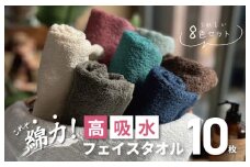 【スピード発送】高吸水 フェイスタオル 10枚セット【これぞ綿力 泉州タオル 国産 吸水 普段使い シンプル 日用品 家族 ファミリー】