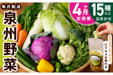 旬の新鮮 野菜セット（15種以上）定期便 全4回 おまかせ ピクルスの素付き ファミリー向け いずみピクルス NSW【毎月配送コース】