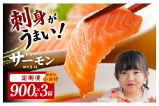 サーモン 切り落とし 定期便 900g×全3回【毎月配送 便利な小分け 300g×3P 訳あり サイズ不揃い 小分け 海鮮丼 人気 オススメ 小分け 冷凍 簡単調理 一人暮らし 東洋冷蔵】