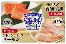【南予ビージョイ】サーモン＆国産活〆 真鯛  お刺身セット【小分け 訳あり サイズ不揃い 刺身 海鮮丼 人気 オススメ 冷凍】