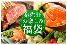 泉佐野 お楽しみ 福袋（牛肉 ステーキ 海鮮 サーモン 野菜セット）【別送】